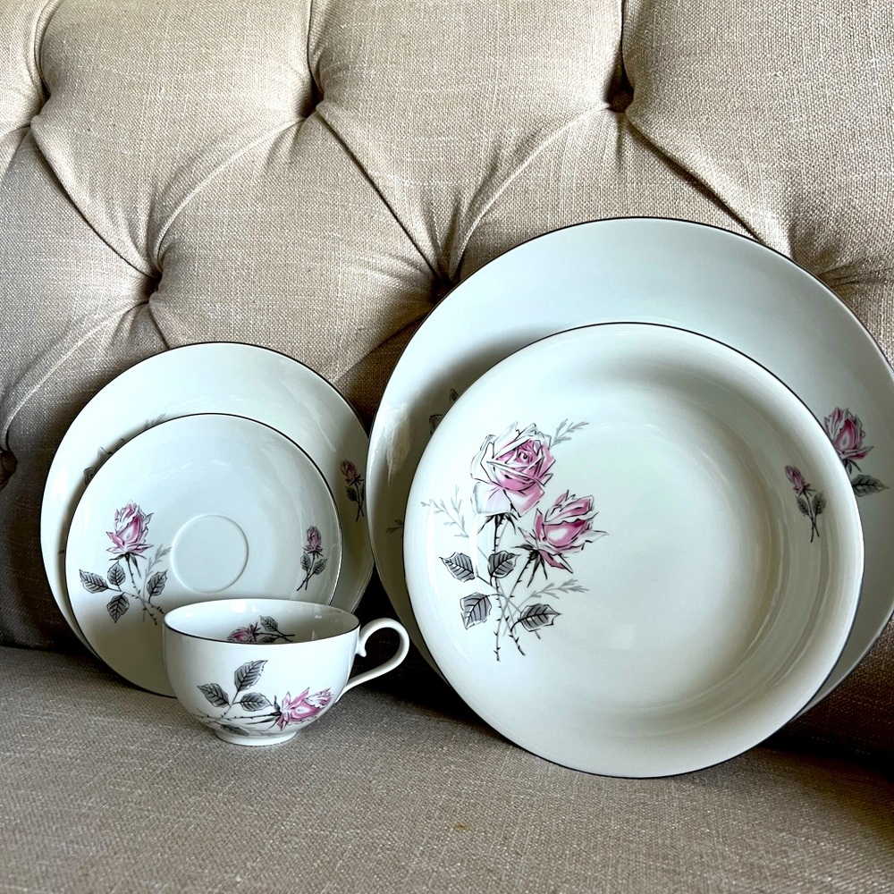 Silver Rose Fine Bohemian China Made in Czechoslovakia, used